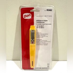 Don K5462 Waterproof Digital Thermometer Yellow Brand New / Sealed